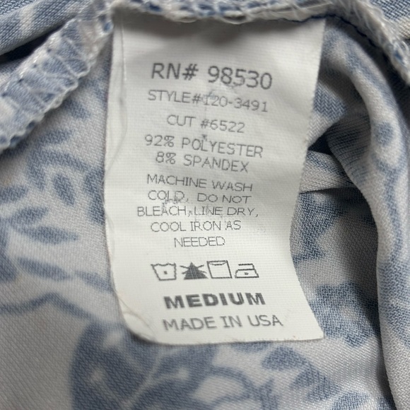 Y2K CREATIVE DESIGN WORKS FLORAL PAISLEY COWL NECK TIE BACK HALTER TOP SZ M - Picture 8 of 8